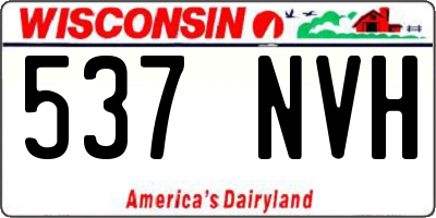 WI license plate 537NVH