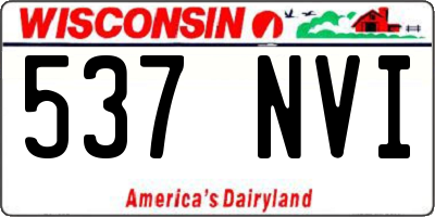 WI license plate 537NVI