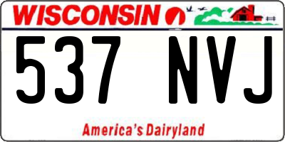 WI license plate 537NVJ