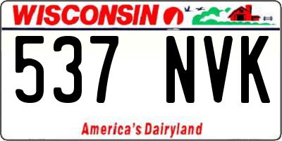 WI license plate 537NVK