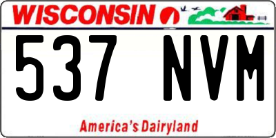 WI license plate 537NVM