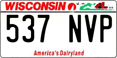WI license plate 537NVP