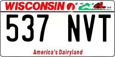 WI license plate 537NVT