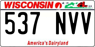 WI license plate 537NVV