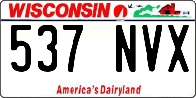 WI license plate 537NVX