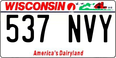 WI license plate 537NVY