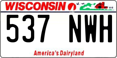WI license plate 537NWH