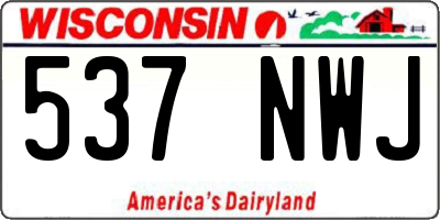 WI license plate 537NWJ