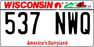 WI license plate 537NWQ