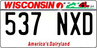WI license plate 537NXD