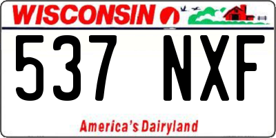 WI license plate 537NXF