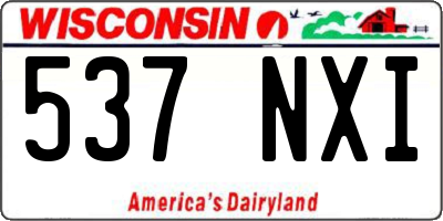 WI license plate 537NXI