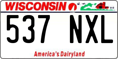 WI license plate 537NXL