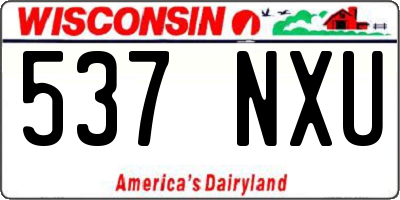 WI license plate 537NXU