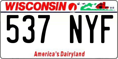 WI license plate 537NYF