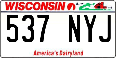 WI license plate 537NYJ