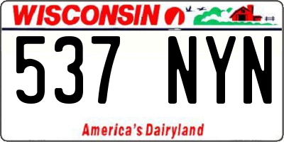 WI license plate 537NYN