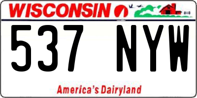 WI license plate 537NYW