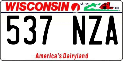 WI license plate 537NZA