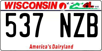 WI license plate 537NZB