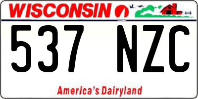 WI license plate 537NZC