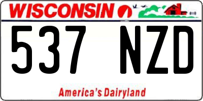 WI license plate 537NZD