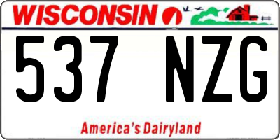 WI license plate 537NZG