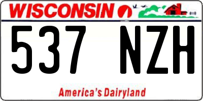 WI license plate 537NZH