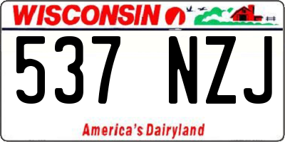 WI license plate 537NZJ