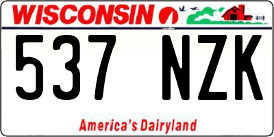 WI license plate 537NZK