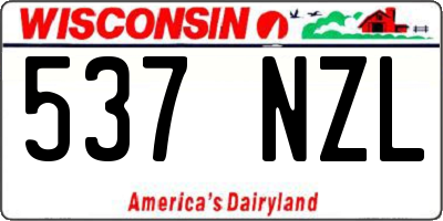 WI license plate 537NZL