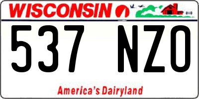 WI license plate 537NZO