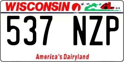 WI license plate 537NZP