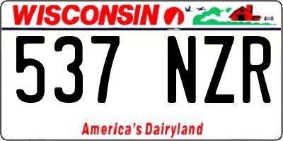 WI license plate 537NZR