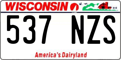 WI license plate 537NZS