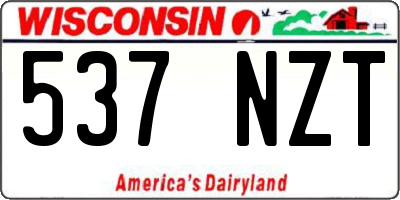 WI license plate 537NZT