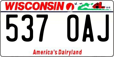 WI license plate 537OAJ