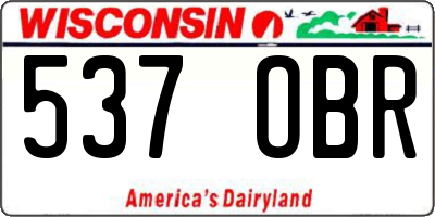 WI license plate 537OBR