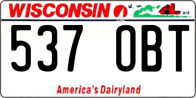 WI license plate 537OBT