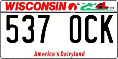 WI license plate 537OCK