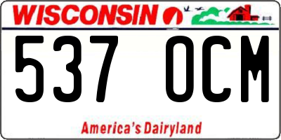 WI license plate 537OCM