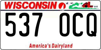 WI license plate 537OCQ