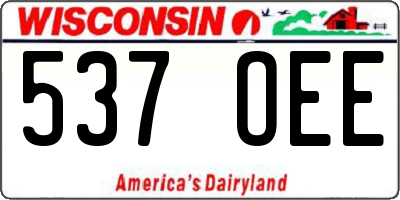 WI license plate 537OEE