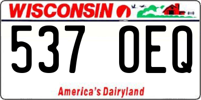 WI license plate 537OEQ