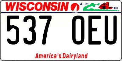 WI license plate 537OEU