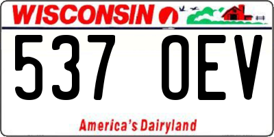 WI license plate 537OEV