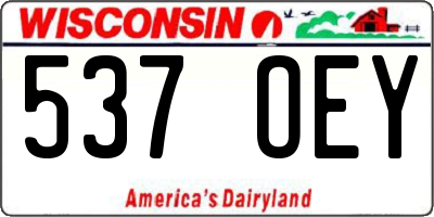 WI license plate 537OEY