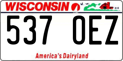WI license plate 537OEZ