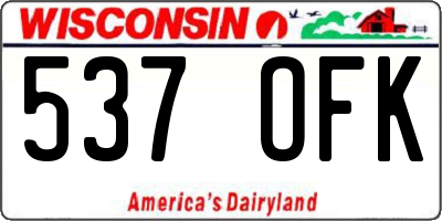 WI license plate 537OFK