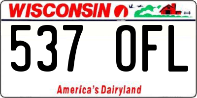 WI license plate 537OFL